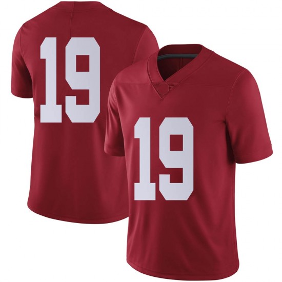 Alabama Crimson Tide Youth Keanu Koht #19 No Name Crimson NCAA Nike Authentic Stitched College Football Jersey LG16H52LD